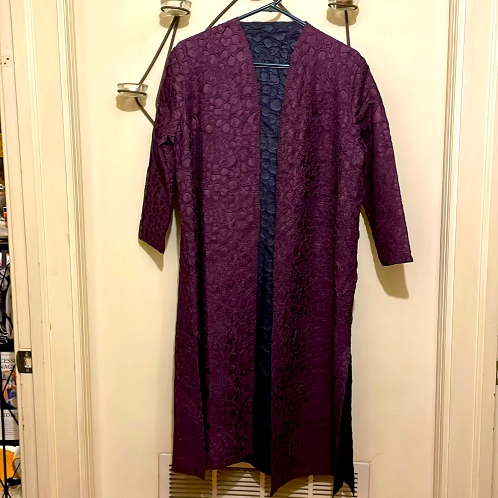 Eggplant Jacket- duster length